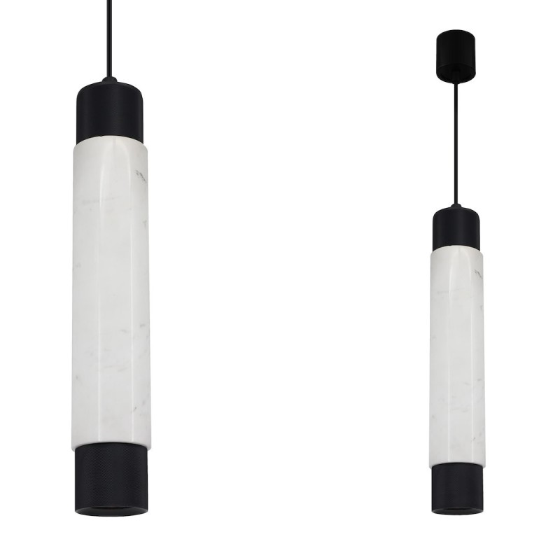 MARBLE WHITE/BLACK Hanging Lamp 1xGU10 MARBLE WHITE/BLACK Hanging Lamp 1xGU10