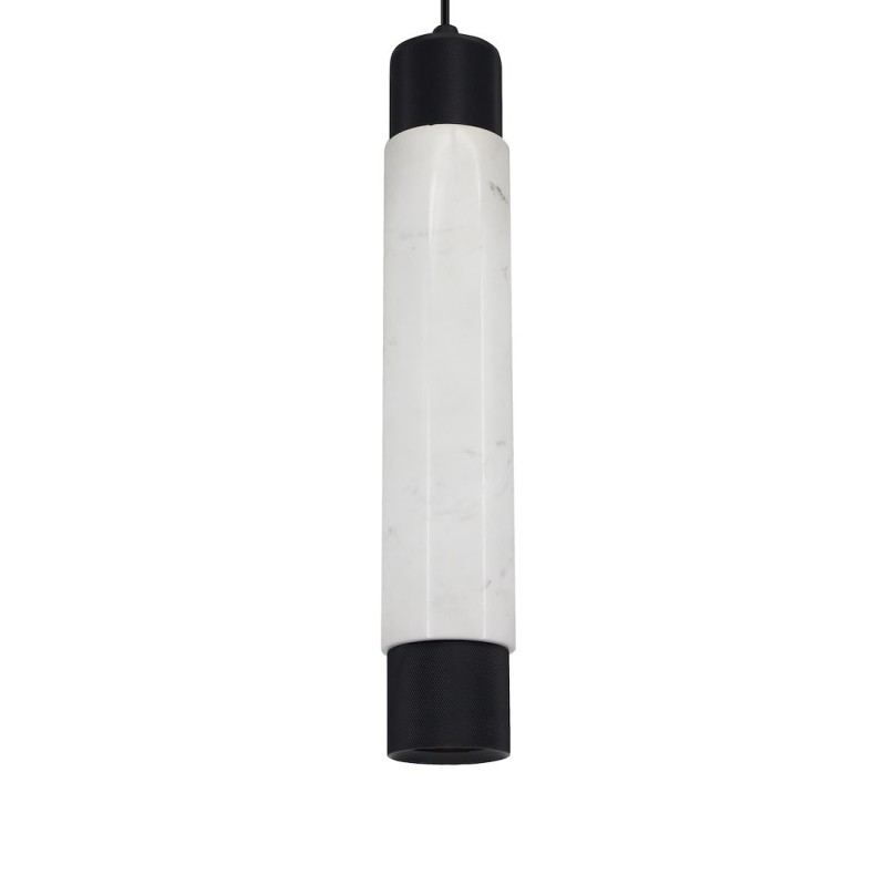 Lámpara colgante MARBLE WHITE/BLACK 1xGU10 Lámpara colgante MARBLE WHITE/BLACK 1xGU10