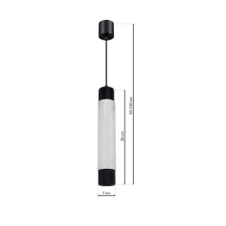 Lampa wisząca Marble Biały / Czarny 1xGU10 Lampa wisząca Marble Biały / Czarny 1xGU10