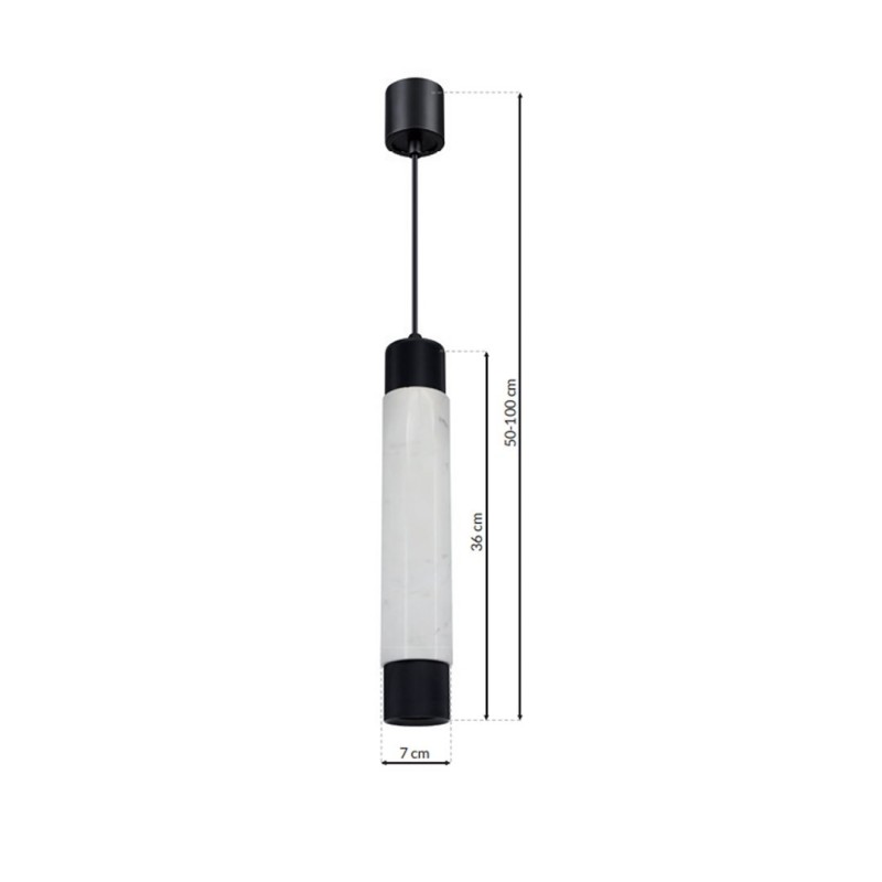 Hanging Lamp Marble White / Black 1xGU10 Hanging Lamp Marble White / Black 1xGU10