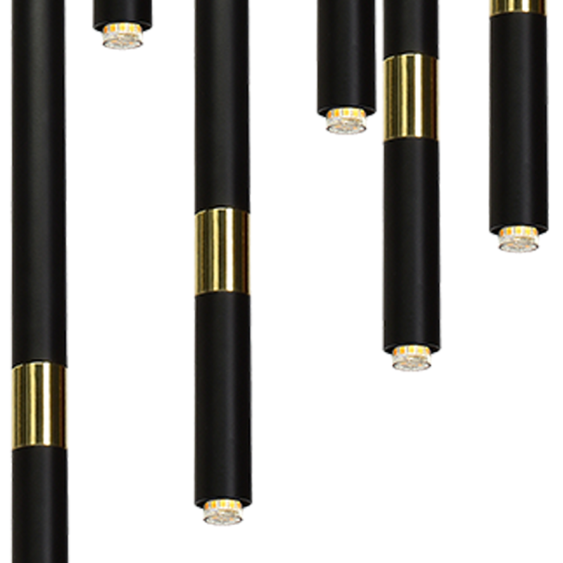 Lámpara colgante MONZA BLACK/GOLD 7xG9 8W Lámpara colgante MONZA BLACK/GOLD 7xG9 8W