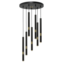 Lámpara colgante MONZA BLACK/GOLD 7xG9 8W Lámpara colgante MONZA BLACK/GOLD 7xG9 8W