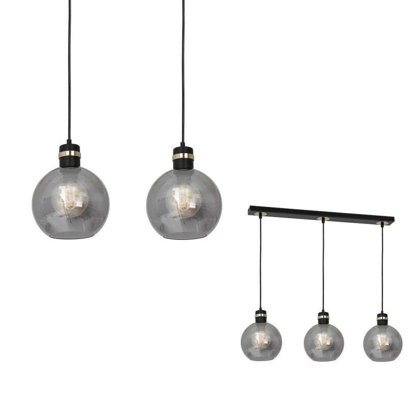 OMEGA BLACK/GOLD Hanging Lamp 3xE27