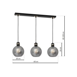 OMEGA BLACK/GOLD Hanging Lamp 3xE27 OMEGA BLACK/GOLD Hanging Lamp 3xE27