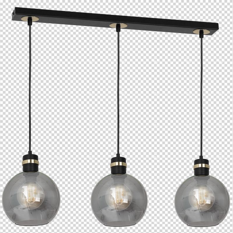 OMEGA BLACK/GOLD Hanging Lamp 3xE27 OMEGA BLACK/GOLD Hanging Lamp 3xE27