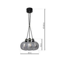 Підвісна лампа OMEGA BLACK/GOLD 3xE27 Підвісна лампа OMEGA BLACK/GOLD 3xE27