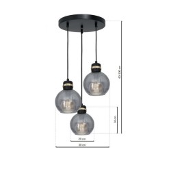 Підвісна лампа OMEGA BLACK/GOLD 3xE27 Підвісна лампа OMEGA BLACK/GOLD 3xE27