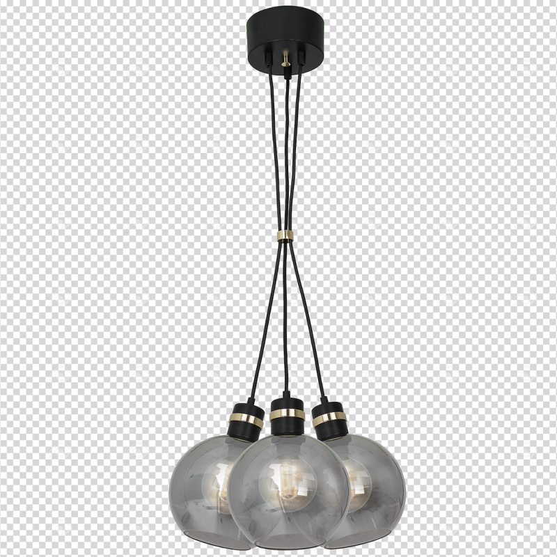OMEGA BLACK/GOLD Hanging Lamp 3xE27 OMEGA BLACK/GOLD Hanging Lamp 3xE27