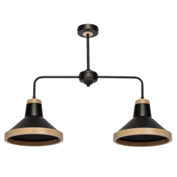 Lampa sufitowa SALMA BLACK / WOOD 2xE27 Lampa sufitowa SALMA BLACK / WOOD 2xE27