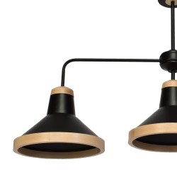 SALMA BLACK / WOOD Ceiling Lamp 3xE27 SALMA BLACK / WOOD Ceiling Lamp 3xE27