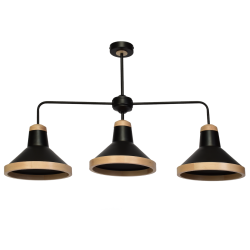 SALMA BLACK / WOOD Ceiling Lamp 3xE27 SALMA BLACK / WOOD Ceiling Lamp 3xE27