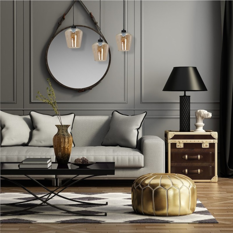 Hängelampe SANTIAGO AMBER 3xE27 Hängelampe SANTIAGO AMBER 3xE27
