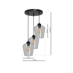 SANTIAGO CLEAR Pendant Lamp 3xE27 SANTIAGO CLEAR Pendant Lamp 3xE27