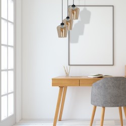 SANTIAGO AMBER Hanging Lamp 3xE27 SANTIAGO AMBER Hanging Lamp 3xE27