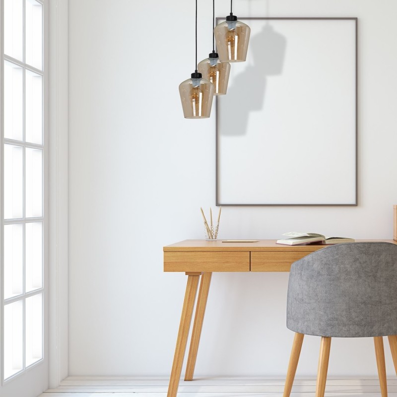 SANTIAGO AMBER Hanging Lamp 3xE27 SANTIAGO AMBER Hanging Lamp 3xE27