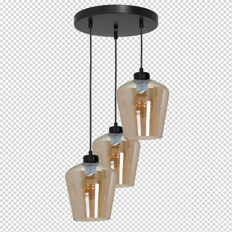 SANTIAGO AMBER Pendant Lamp 3xE27 SANTIAGO AMBER Pendant Lamp 3xE27