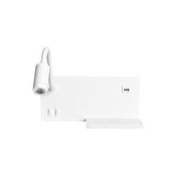 Нічна лампа з полицею Shelf Led 4W+5W+2W ліва Білий