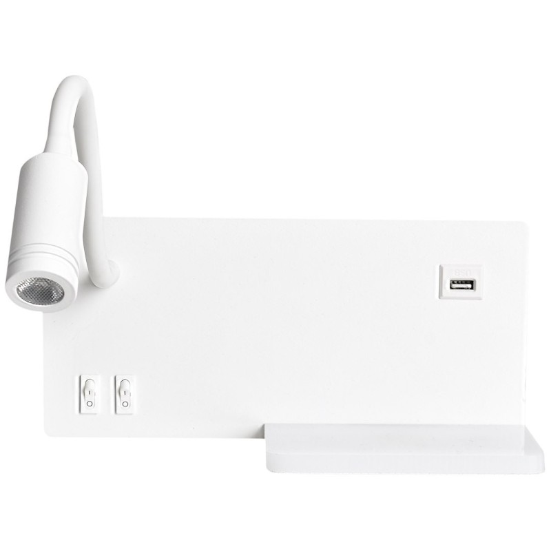Night lamp with shelf Shelf Led 4W+5W+2W left White Night lamp with shelf Shelf Led 4W+5W+2W left White