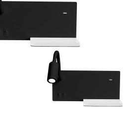 Нічна лампа з полицею SHELF BLACK LED 4W+5W+2W