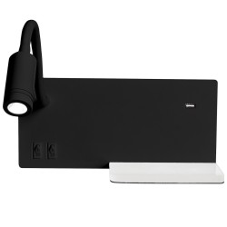 Night lamp with shelf SHELF BLACK LED 4W+5W+2W Night lamp with shelf SHELF BLACK LED 4W+5W+2W