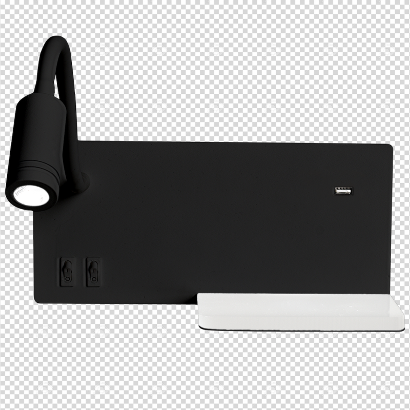 Night lamp with shelf SHELF BLACK LED 4W+5W+2W Night lamp with shelf SHELF BLACK LED 4W+5W+2W