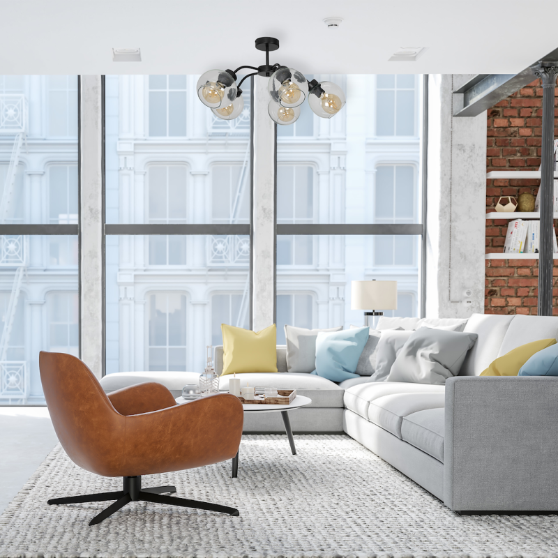 SOFIA CLEAR ceiling lamp 5xE27