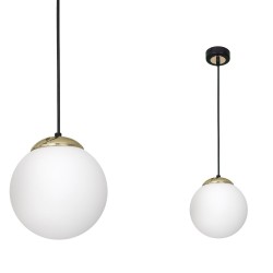 Hängelampe SPARTA SCHWARZ / GOLD 1xE27
