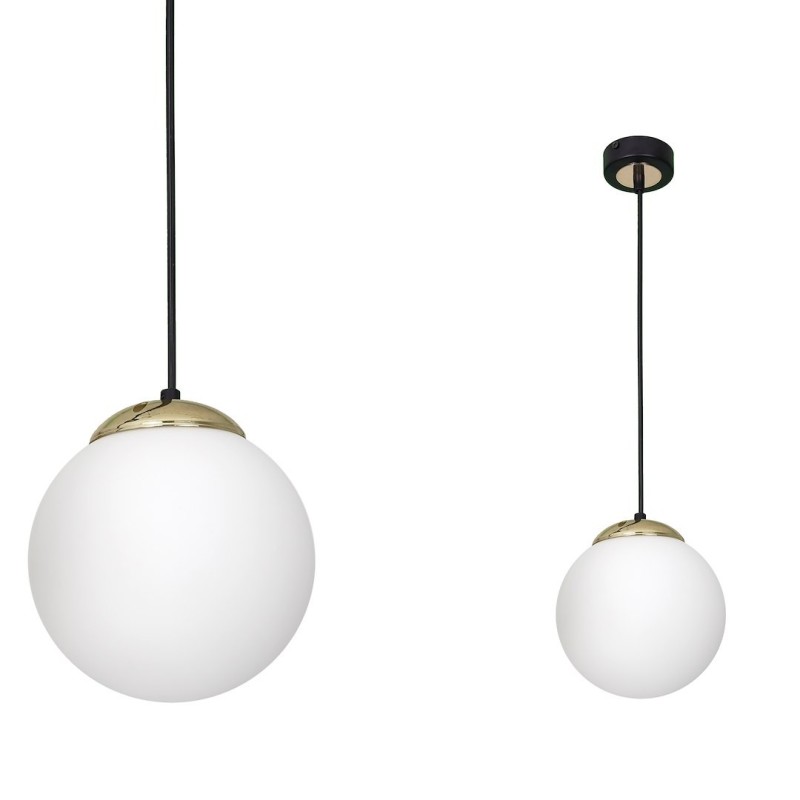 SPARTA BLACK / GOLD Pendant Lamp 1xE27