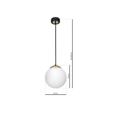 Lampa wisząca SPARTA BLACK / GOLD 1xE27 Lampa wisząca SPARTA BLACK / GOLD 1xE27