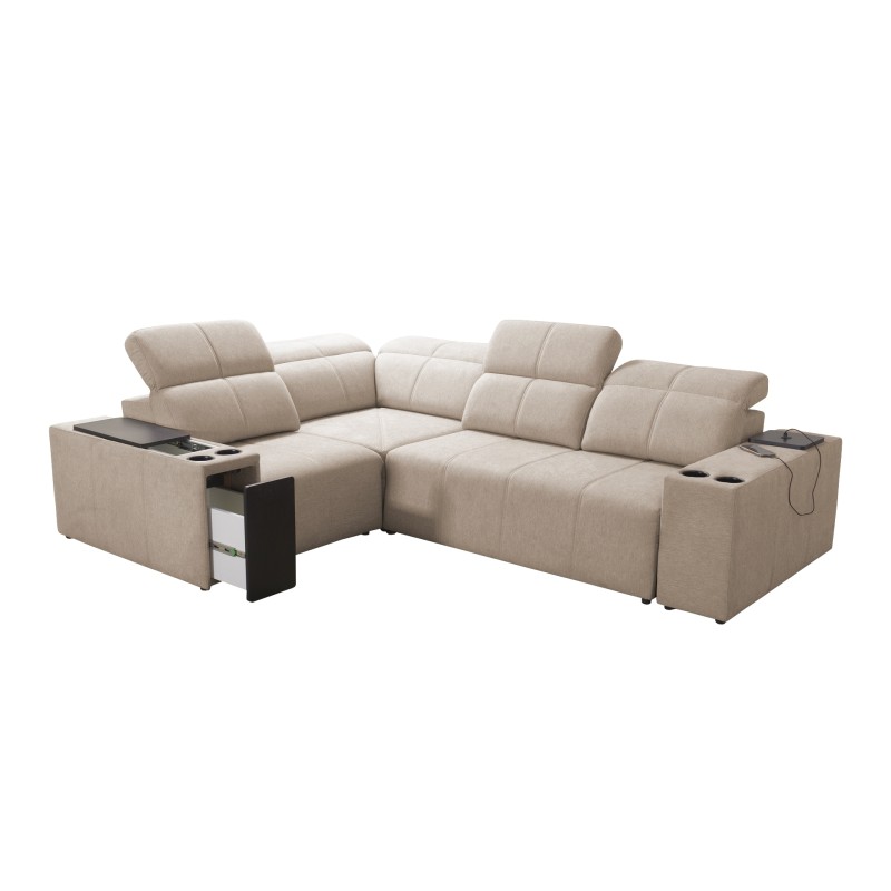Ecksofa Milano II mit Schlaffunktion – Geflecht, Verita 75 Verita 09 Ecksofa Milano II mit Schlaffunktion – Geflecht, Verita 75 Verita 09