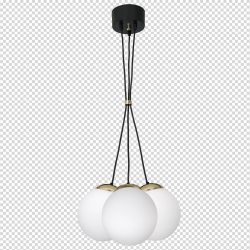 Lampa wisząca SPARTA BLACK / GOLD 3xE14 Lampa wisząca SPARTA BLACK / GOLD 3xE14