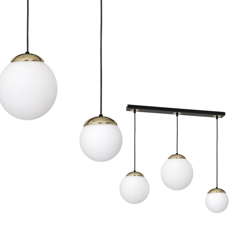 Hängelampe SPARTA SCHWARZ / GOLD 3xE14