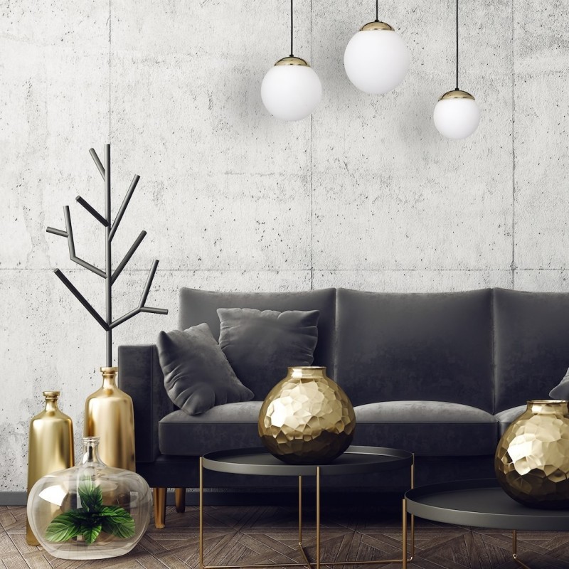 Lampa wisząca SPARTA BLACK / GOLD 3xE14 Lampa wisząca SPARTA BLACK / GOLD 3xE14