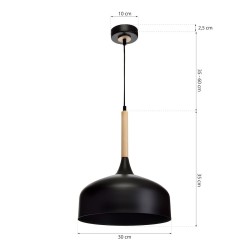 TAYLOR BLACK Hanging Lamp 1xE27 60W TAYLOR BLACK Hanging Lamp 1xE27 60W