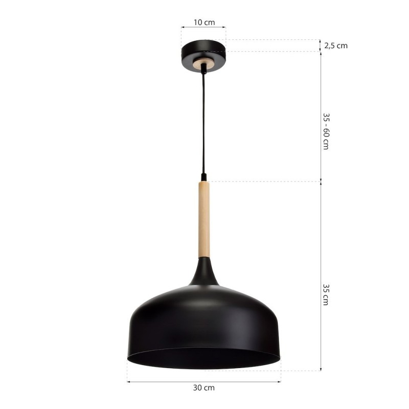 Lámpara colgante TAYLOR BLACK 1xE27 60W Lámpara colgante TAYLOR BLACK 1xE27 60W
