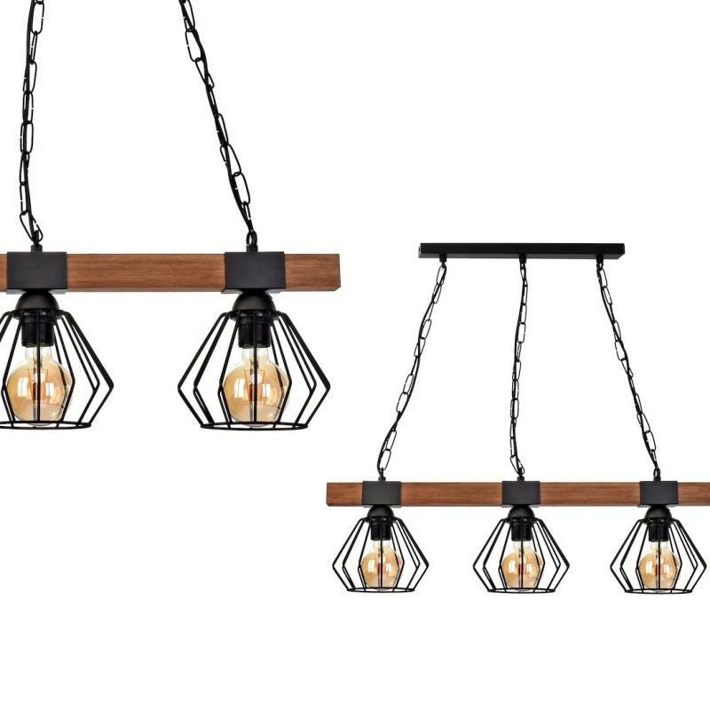 ULF BLACK/WOOD Pendant Lamp 3xE27 ULF BLACK/WOOD Pendant Lamp 3xE27