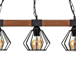 ULF BLACK/WOOD Pendant Lamp 3xE27 ULF BLACK/WOOD Pendant Lamp 3xE27