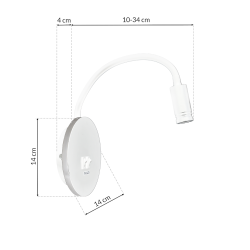 Lampka nocna Base 8W+2W Biały Lampka nocna Base 8W+2W Biały