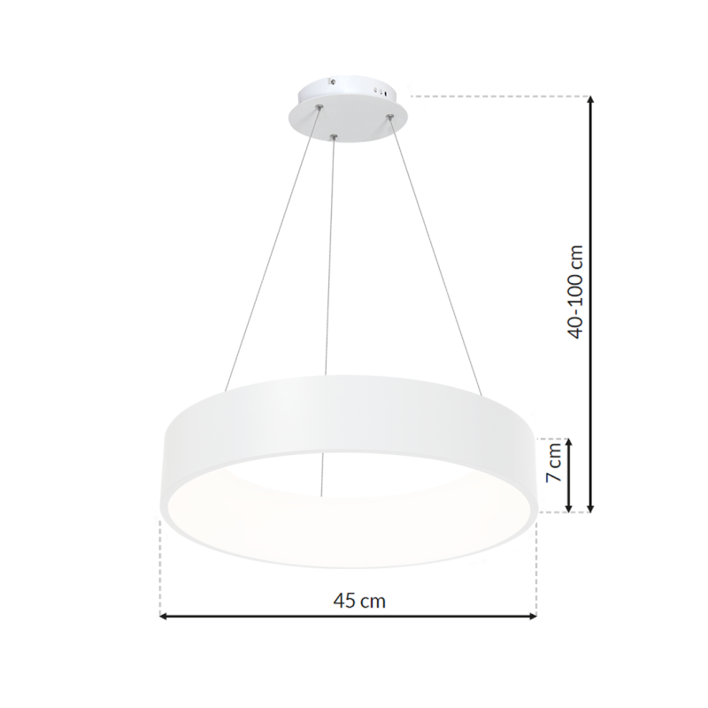 Підвісний світильник OHIO WHITE 40W LED 3000K-4000K Підвісний світильник OHIO WHITE 40W LED 3000K-4000K