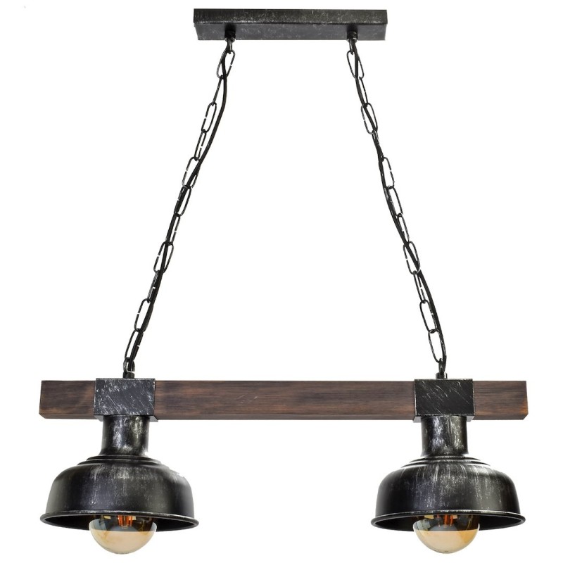 Lampa wisząca FARO BLACK/WOOD 2xE27 Lampa wisząca FARO BLACK/WOOD 2xE27