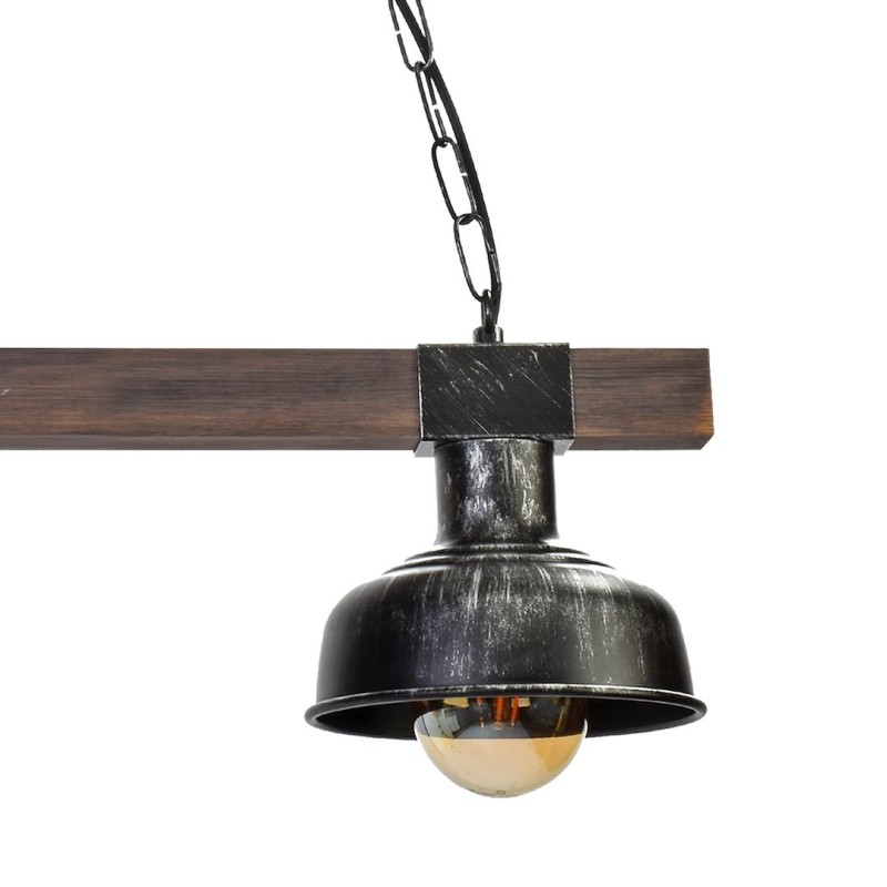 Lampa wisząca FARO BLACK/WOOD 2xE27 Lampa wisząca FARO BLACK/WOOD 2xE27
