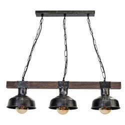 Підвісна лампа FARO BLACK/WOOD 3xE27 Підвісна лампа FARO BLACK/WOOD 3xE27