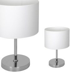 Tischlampe CASINO WEISS/CHROM 1xE27