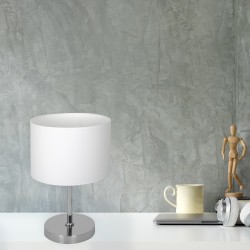 Lampka stołowa Casino Biały / Chrom 1xE27 Lampka stołowa Casino Biały / Chrom 1xE27