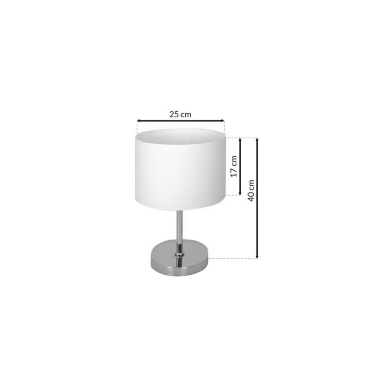 Lampka stołowa Casino Biały / Chrom 1xE27 Lampka stołowa Casino Biały / Chrom 1xE27