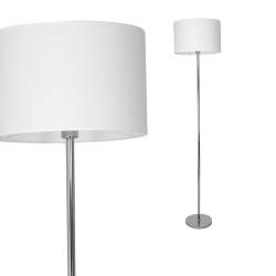 Standing Lamp Casino 1xE27 White / Chrome