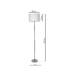 Casino Floor Lamp 1xE27 White / Chrome Casino Floor Lamp 1xE27 White / Chrome
