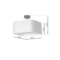 Napoli Ceiling Lamp 1xE27 White / Chrome Napoli Ceiling Lamp 1xE27 White / Chrome