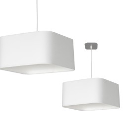 Lámpara colgante NAPOLI WHITE/CHROME 1xE27 Lámpara colgante NAPOLI WHITE/CHROME 1xE27