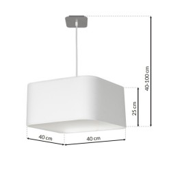 NAPOLI WHITE/CHROME Hanging Lamp 1xE27 NAPOLI WHITE/CHROME Hanging Lamp 1xE27